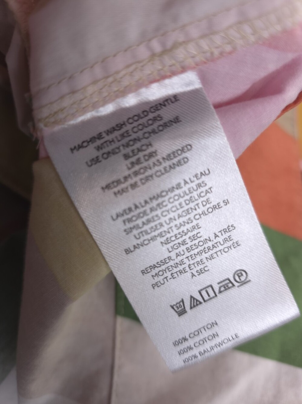 Anthropologie Maeve Multicolor Vertical Stripe Short Sleeve Cotton Tunic Dress M - Picture 8 of 11